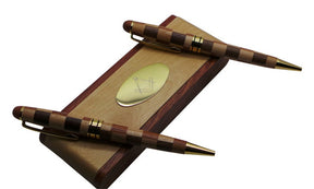Master Mason Blue Lodge Pen - Wood Double Pen Set Desk