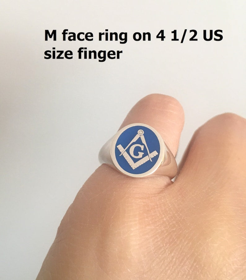 Master Mason Blue Lodge Ring - 10K to 18K Gold Various Materials