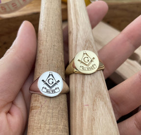 Master Mason Blue Lodge Ring - Customized Lodge Number