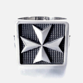 Order Of Malta Ring - Medieval Templar Cross Sterling Silver