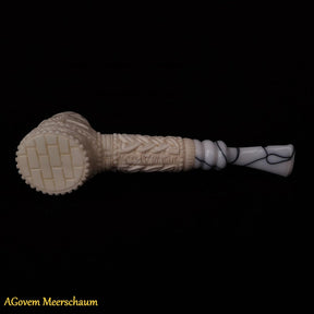 Master Mason Blue Lodge Meerschaum Pipe - Handmade With Velvet Case