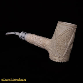 Master Mason Blue Lodge Meerschaum Pipe - Handmade With Velvet Case