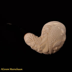 Shriners Meerschaum Pipe - Handmade Beewax With Fitter Hard Case
