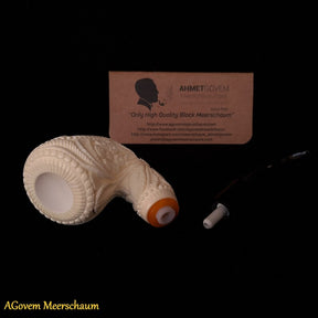 Shriners Meerschaum Pipe - Handmade Beewax With Fitter Hard Case