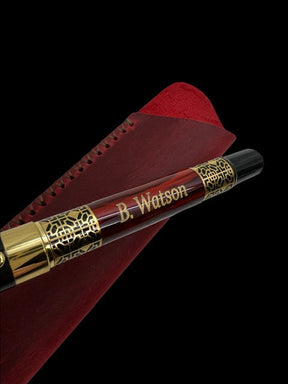 Master Mason Blue Lodge Pen - Engraved Pen in Genuine Leather Case