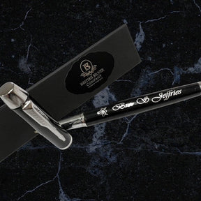 Master Mason Blue Lodge Pen - Silver Engraved Black Ink Rollerball Gift Set