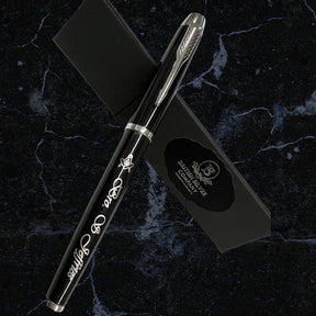 Master Mason Blue Lodge Pen - Silver Engraved Black Ink Rollerball Gift Set
