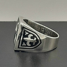Order Of Malta Ring - Black Sterling Silver