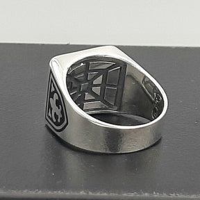 Order Of Malta Ring - Black Sterling Silver