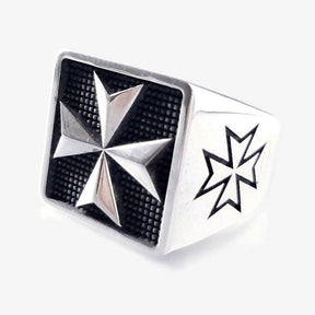 Order Of Malta Ring - Medieval Templar Cross Sterling Silver
