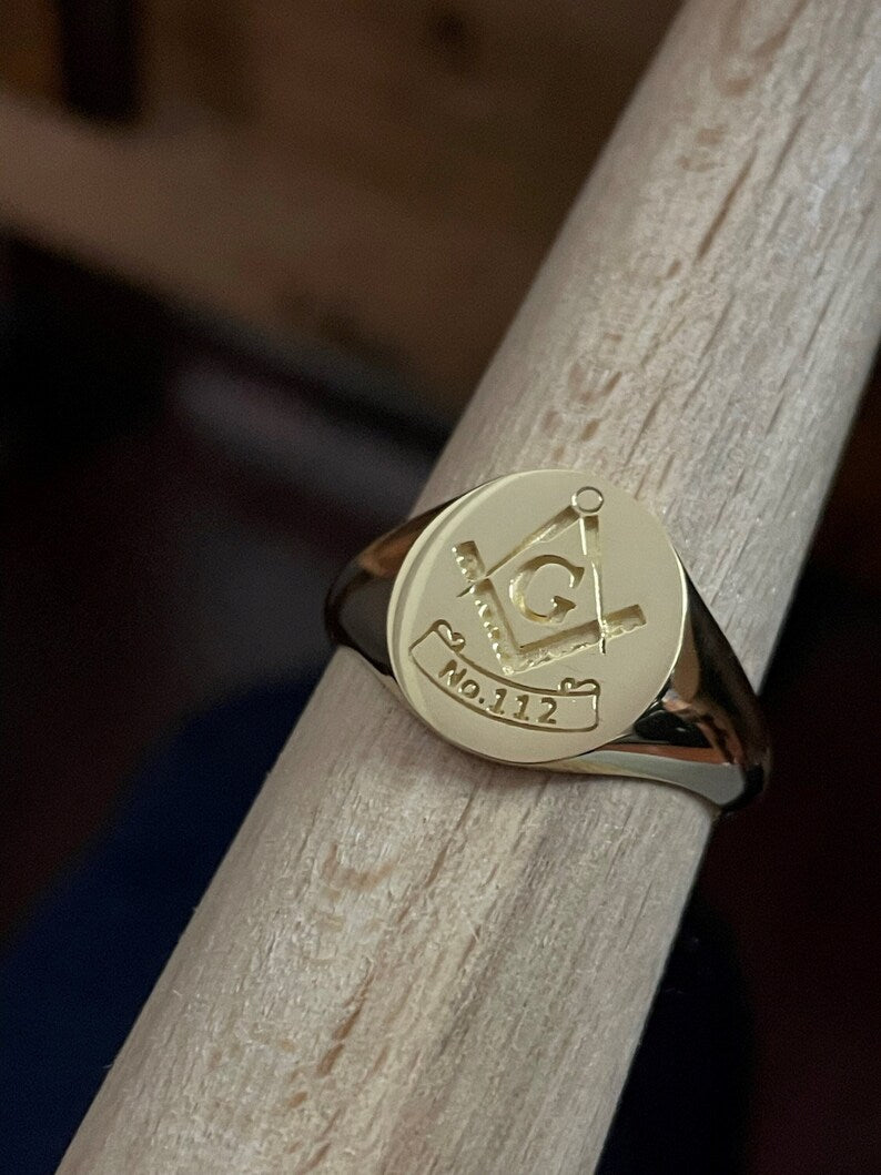 Master Mason Blue Lodge Ring - Customized Lodge Number