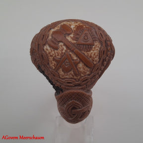 Master Mason Blue Lodge Meerschaum Pipe - Handmade with  Fitted Case & Tamper