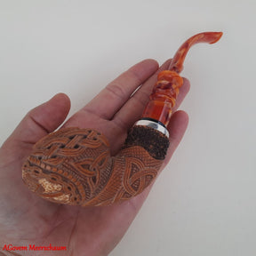 Master Mason Blue Lodge Meerschaum Pipe - Handmade with  Fitted Case & Tamper