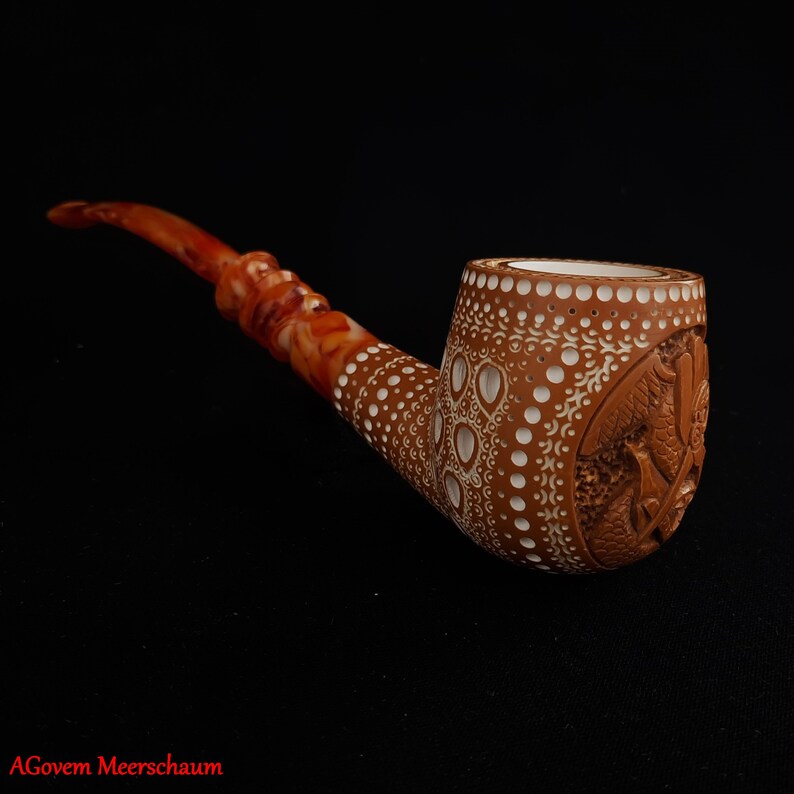 Master Mason Blue Lodge Meerschaum Pipe -  With Fitter Case & Pipe Tamper - Bricks Masons