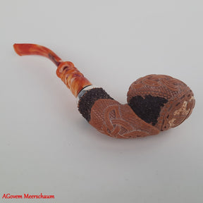 Master Mason Blue Lodge Meerschaum Pipe - Handmade with  Fitted Case & Tamper