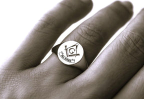 Master Mason Blue Lodge Ring - Custom Lodge Number