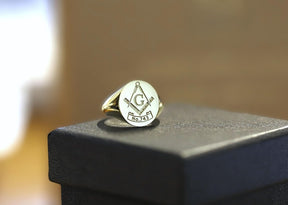 Master Mason Blue Lodge Ring - Customized Lodge Number
