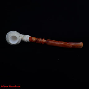Master Mason Blue Lodge Meerschaum Pipe - Square and Compass G With Eye of Providence