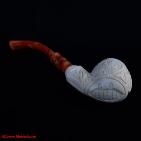 Master Mason Blue Lodge Meerschaum Pipe - Square and Compass G With Eye of Providence