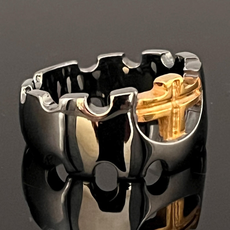 Knights Templar Ring - Sterling Silver Cross