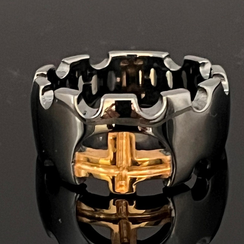 Knights Templar Ring - Sterling Silver Cross