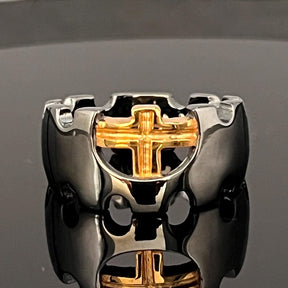 Knights Templar Ring - Sterling Silver Cross