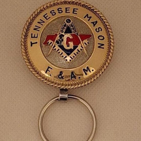 Master Mason Blue Lodge Keychain - Tennessee State Mason Square & Compass G