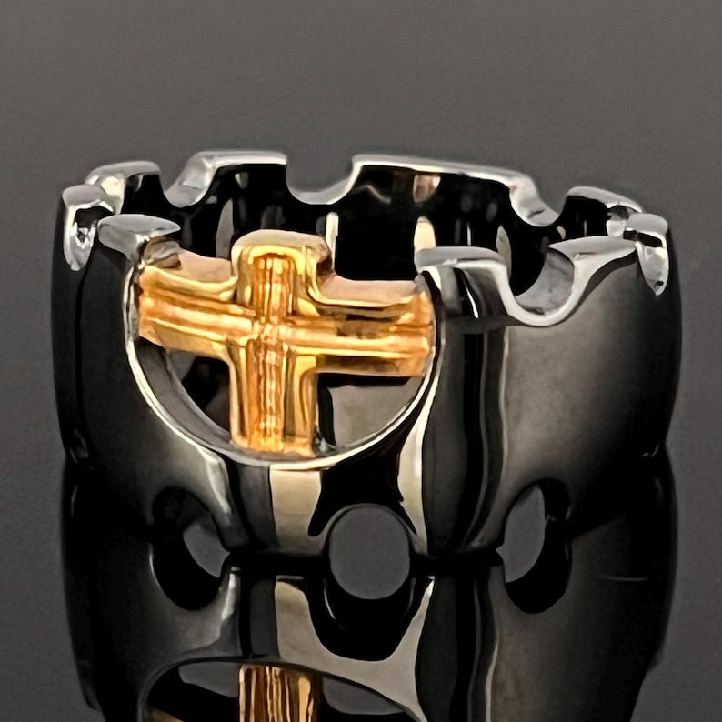 Knights Templar Ring - Sterling Silver Cross