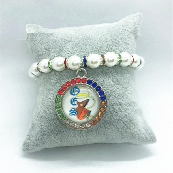 OES Bracelet - Round Stone Beaded - Bricks Masons