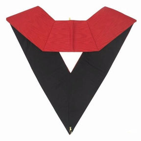 Junior Warden 18th Degree Scottish Rite Collar - Red Moire - Bricks Masons