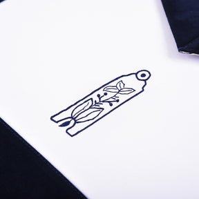 Junior Warden Blue Lodge Officer Apron -  Navy Velvet With Silver Embroidery Thread - Bricks Masons