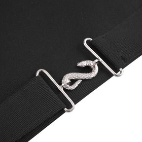 Knights Templar Apron - Triangular Black Velvet Hand Embroidery With Silver Tassels
