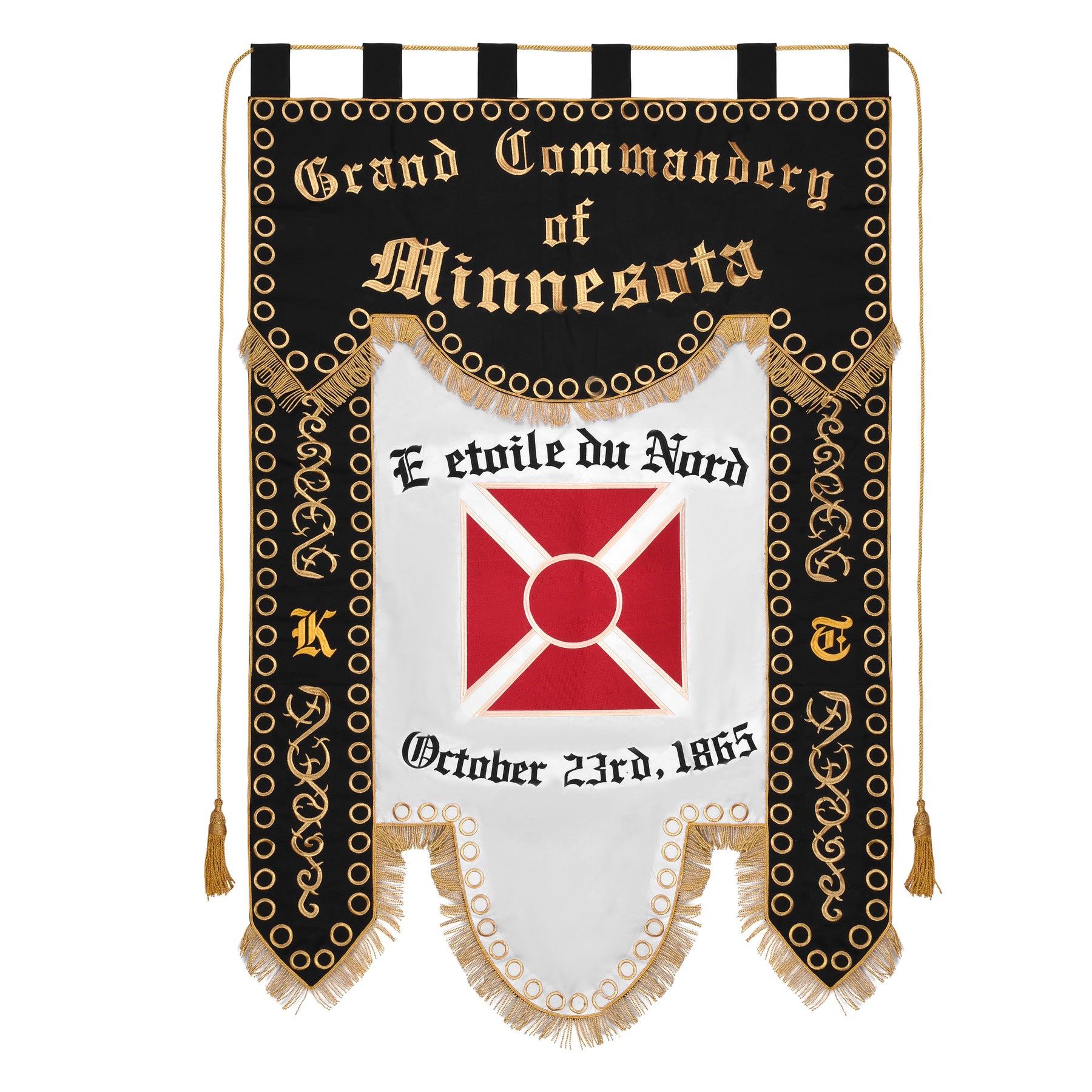 Knights Templar Banner - Machine Embroidery Fully Customizable