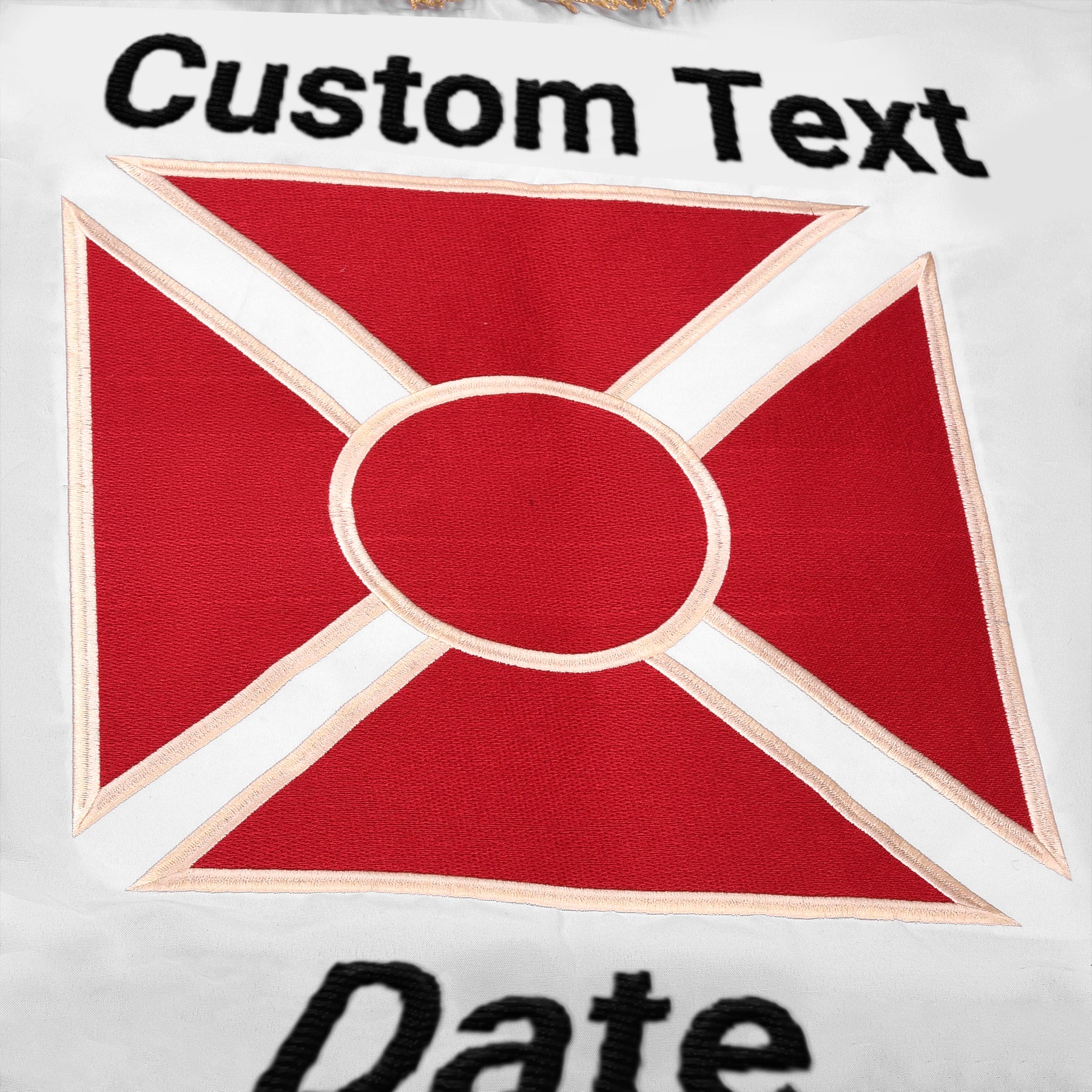 Knights Templar Banner - Machine Embroidery Fully Customizable