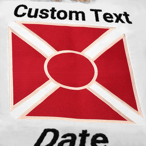 Knights Templar Banner - Machine Embroidery Fully Customizable