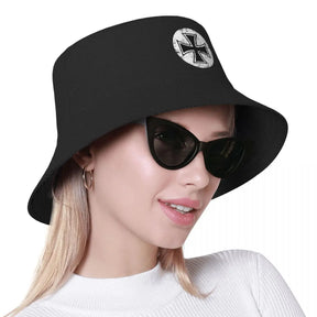 Knights Templar Bucket Hat - Black & White Cross