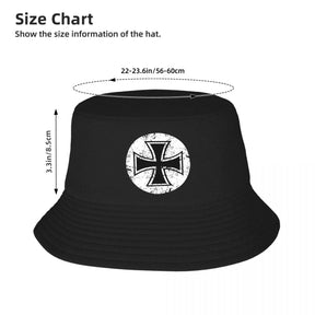 Knights Templar Bucket Hat - Black & White Cross