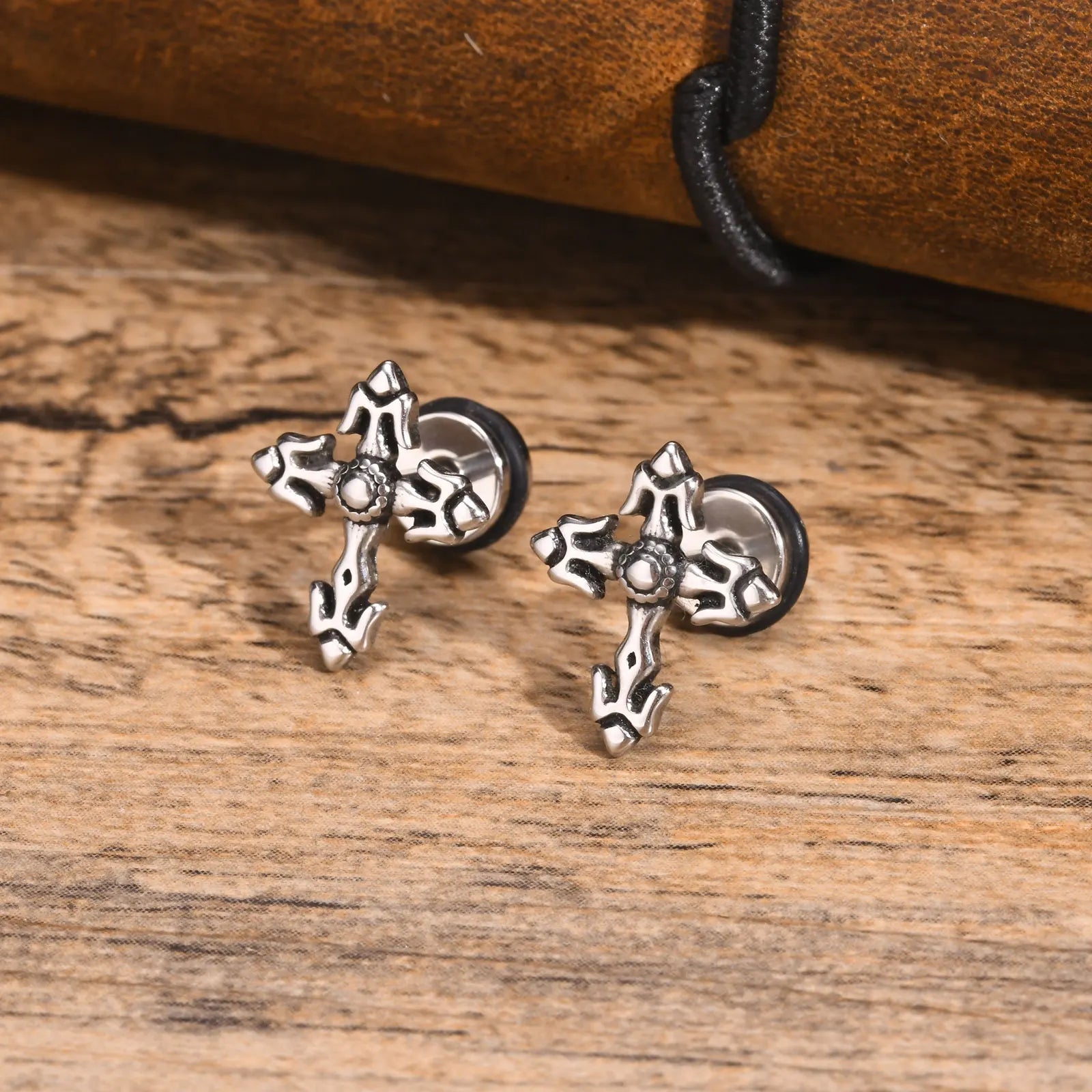 Knights Templar Earring - Waterproof Stainless Steel Stud Earrings - Bricks Masons