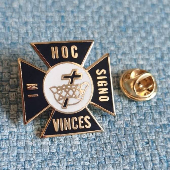 Knights Templar Lapel Pin - 1" Malta Cross - Bricks Masons