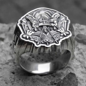 Knights Templar Ring - 16L Stainless Steel - Bricks Masons