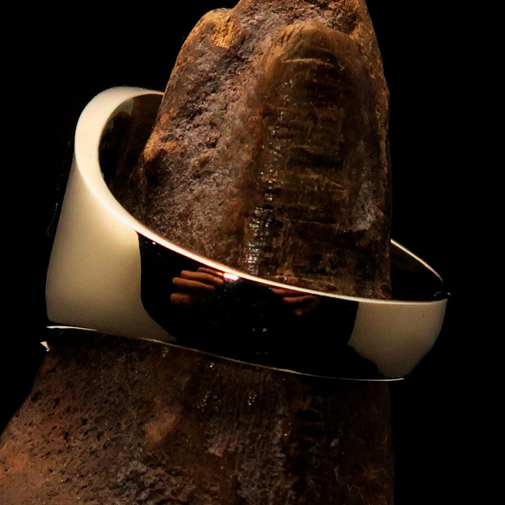 Knights Templar Ring - Black Solid Brass With Cross