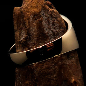 Knights Templar Ring - Black Solid Brass With Cross