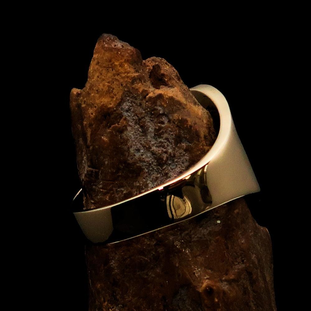 Knights Templar Ring - Blue Knight Fleur De Lis Cross - Bricks Masons