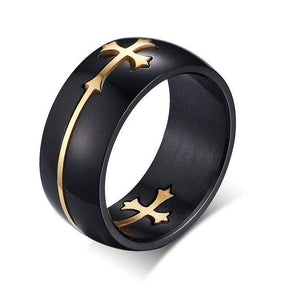 Knights Templar Ring - Cross Gold & Silver - Bricks Masons