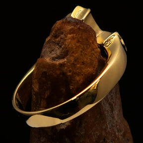 Knights Templar Ring - Green Celtic Cross