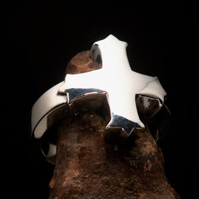 Knights Templar Ring - Mirror polished Silver Cross Ring