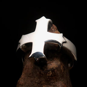 Knights Templar Ring - Mirror polished Silver Cross Ring