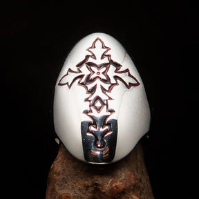 Knights Templar Ring - Red Cross Sterling Silver