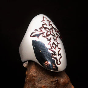 Knights Templar Ring - Red Cross Sterling Silver