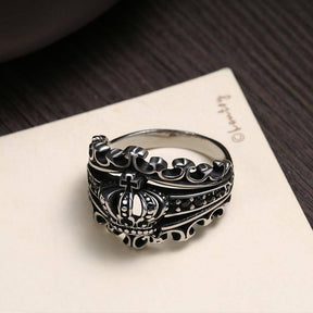 Knights Templar Ring - Royal King Crown - Bricks Masons